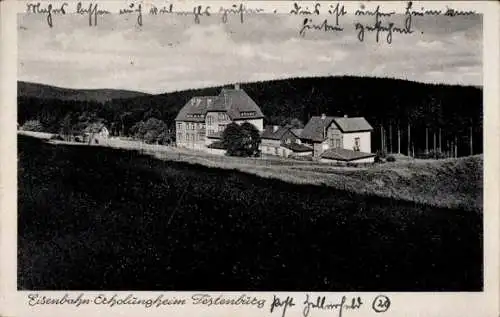 Ak Festenburg Altenau Schulenberg Clausthal Zellerfeld im Oberharz, Eisenbahn Erholungsheim