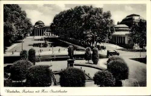 Ak Wiesbaden in Hessen, Kurhaus, Hessisches Staatstheater