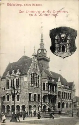 Ak Bückeburg, Neues Rathaus, Einweihung 1906