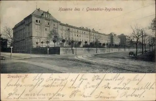 Ak Dresden Neustadt, Kaserne des 1. Grenadier-Regiments