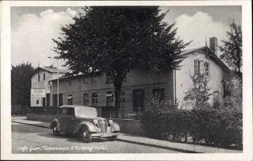 Ak Timmaspe in Schleswig Holstein, Café Gier, Auto