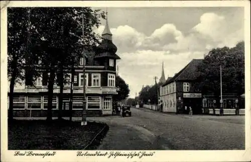 Ak Bad Bramstedt in Holstein, Straßenpartie, Rolandseck, Holsteinisches Haus