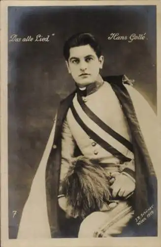 Ak Opernsänger Hans Golle, Das alte Lied, Porträt