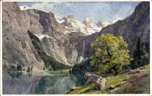 Künstler Ak Compton, Edward Harrison, Obersee, Gebirgspanorama