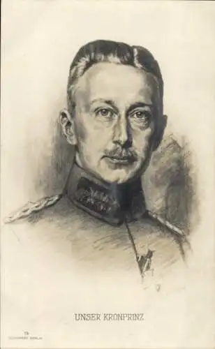 Künstler Ak Kronprinz Wilhelm von Preußen, Portrait