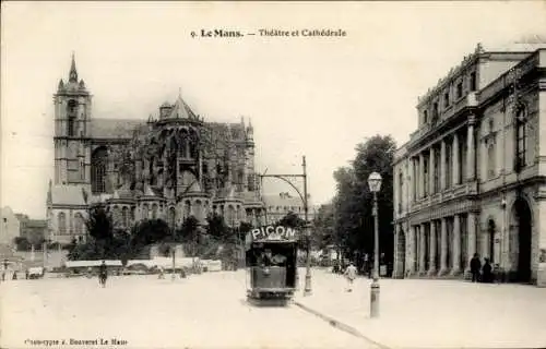 Ak Le Mans Sarthe, Theater, Kathedrale