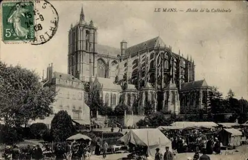 Ak Le Mans Sarthe, Apsis der Kathedrale