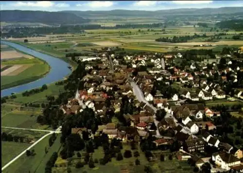 Ak Boffzen an der Weser, Totalansicht, Panorama