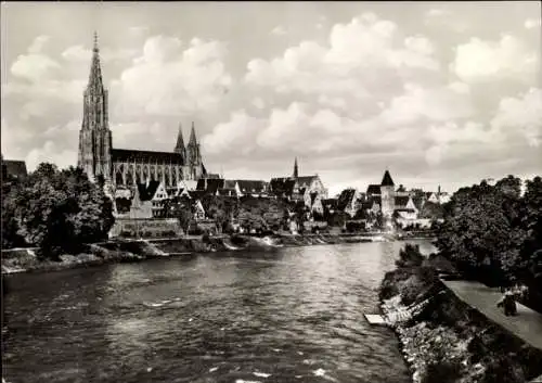 Ak Ulm an der Donau, Teilansicht, Münster