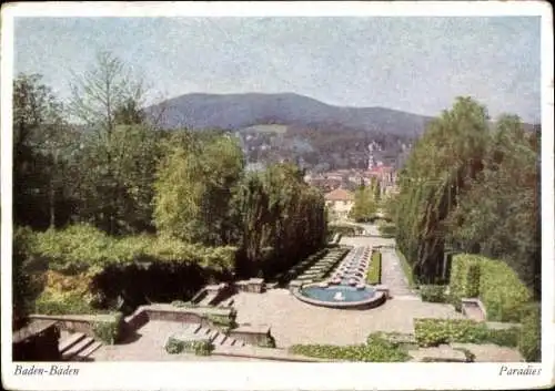 Ak Baden Baden am Schwarzwald, Paradies