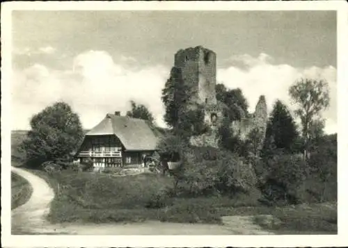 Ak Buchenberg Königsfeld im Schwarzwald Baden, Ruine Waldau