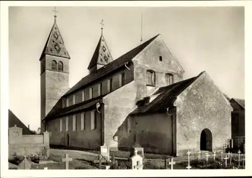 Ak Niederzell Insel Reichenau Bodensee, Stiftskirche St. Peter und Paul