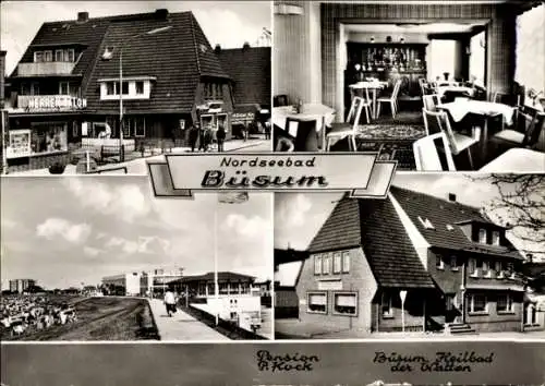 Ak Nordseebad Büsum, Pension Kock, Hohenzollernstraße 1, Herrensalon, Strandpromenade