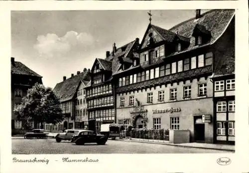 Ak Braunschweig in Niedersachsen, Mummehaus, Fachwerkhäuser, Stengel