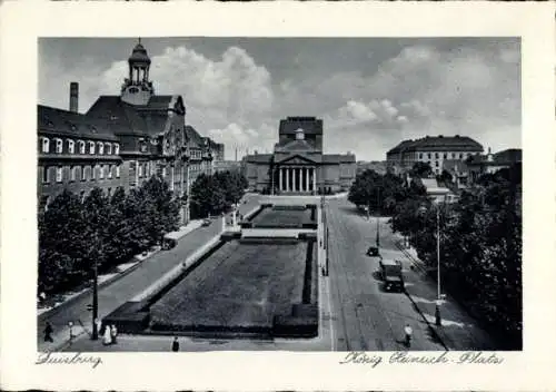 Ak Duisburg im Ruhrgebiet, König Heinrich-Platz