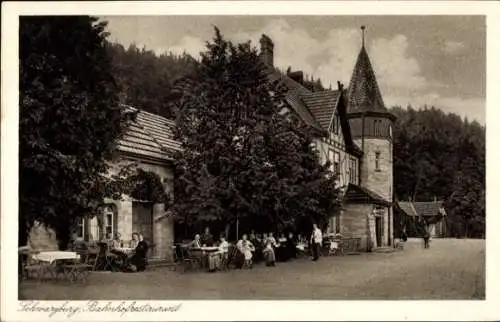 Ak Schwarzburg in Thüringen, Bahnhofrestaurant