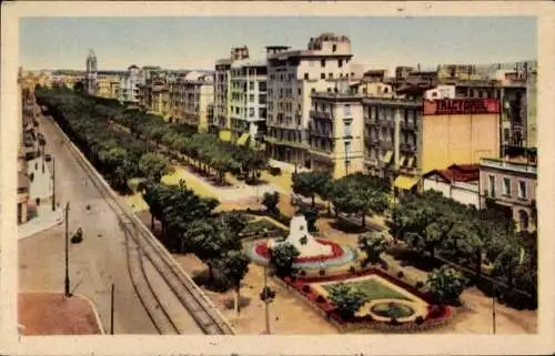 Ak Tunis Tunesien, Perspective sur l'Avenue Jules Ferry et Avenue de France