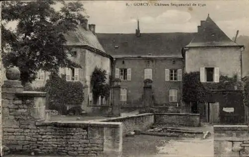 Ak Gorcy Meurthe et Moselle, Chateau Seignenrial de 1740