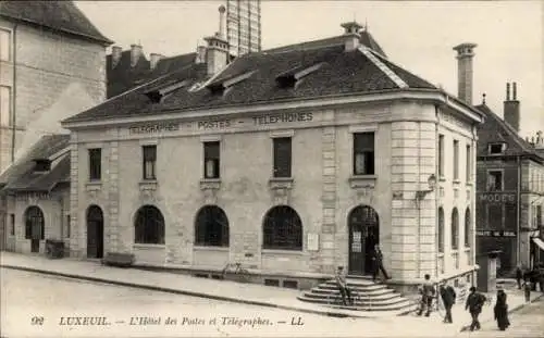 Ak Luxeuil les Bains Haute Saône, L'Hotel des Postes et Telegraphes