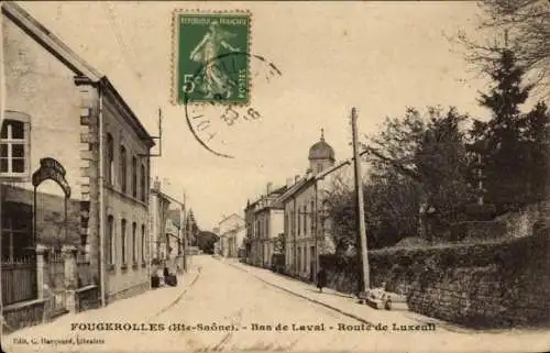 Ak Fougerolles Haute Saône, Bas de Laval, Route de Luxeuil