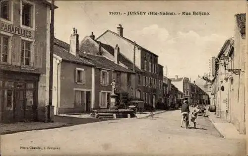 Ak Jussey Haute Saône, Rue Beljeux