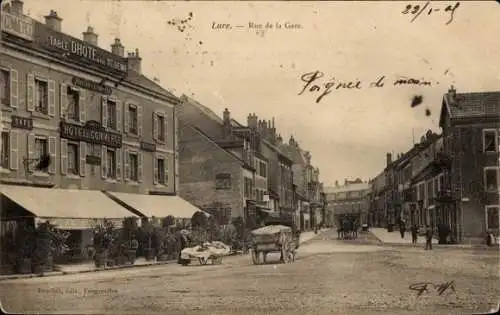 Ak Lure Haute Saône, Rue de la Gare