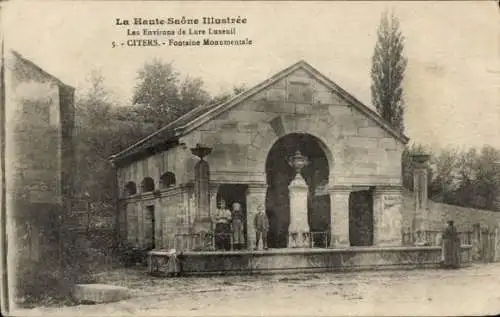 Ak Citers Haute Saône, Fontaine Monumentale