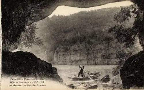 Ak Bassins du Doubs, Höhle des Königs von Preußen