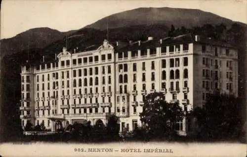 Ak Menton Alpes Maritimes, Hotel Imperial