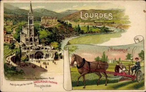 Litho Lourdes Hautes Pyrénées, Fabrik par les Usines Amouroux Freres Toulouse