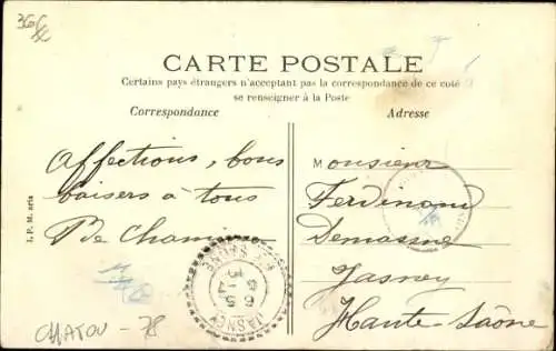 Ak Chatou Yvelines, Veteranentag 1906