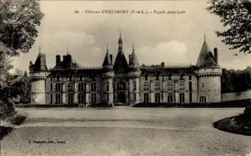 Ak Esclimont Auneau Eure et Loir, Chateau, Facade principale