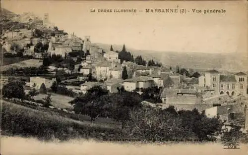 Ak Marsanne Drôme, Vue generale