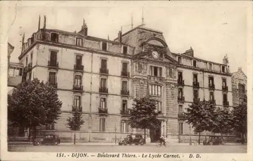 Ak Dijon Côte d'Or, Boulevard Thiers, Lycee Carnot