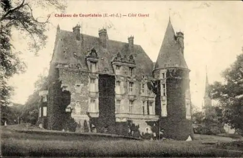 Ak Courtalain Eure-et-Loir, Chateau, Cote Ouest