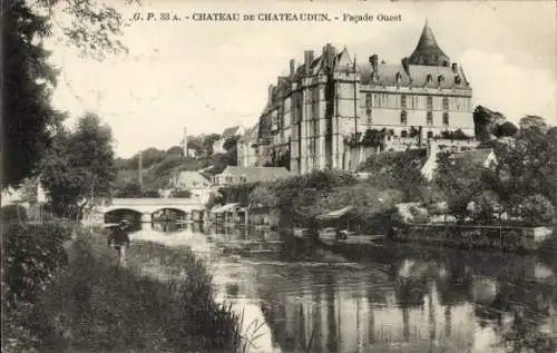 Ak Châteaudun Eure et Loir, Chateau, Facade Ouest