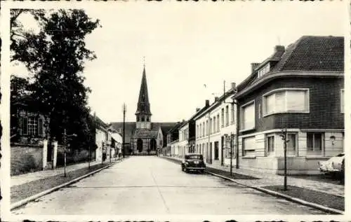 Ak Beveren Waas Ostflandern, Avenue du Chateau et Eglise