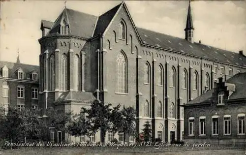 Ak Wespelaar Wespelaer Haecht Haacht Flämisch Brabant Flandern, Pensionnat des Ursulines, Kirche