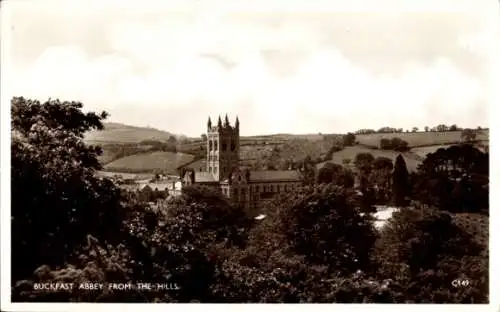 Ak Buckfast Südwestengland, Abtei von den Hügeln