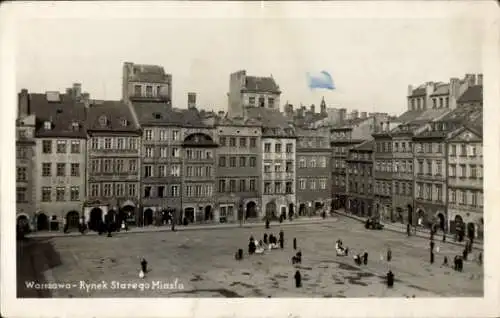 Ak Warszawa Warschau Polen, Altstadt, Markt