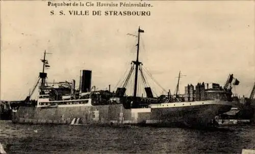 Ak Dampfer S.S. Ville de Strasbourg, Messageries Maritimes