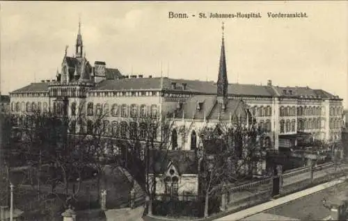 Ak Bonn in Nordrhein Westfalen, St. Johannes-Hospital, Vorderansicht