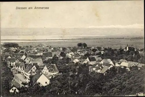 Ak Dießen am Ammersee Oberbayern, Gesamtansicht