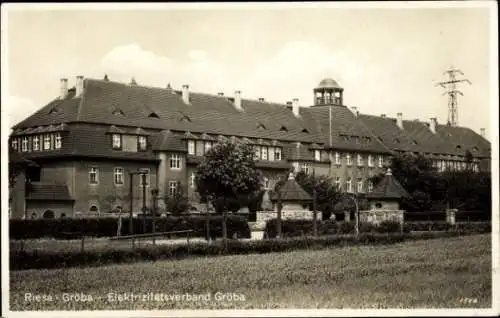 Ak Gröba Riesa an der Elbe Sachsen, Elektrizitätsverband Gröba