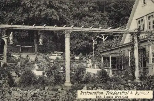 Ak Friedensthal Löwensen Bad Pyrmont in Niedersachsen, Restaurant Friedensthal