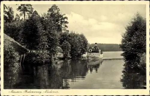 Ak Ruciane Nida Rudczanny Nidden Masuren Ostpreußen, Niedersee, Boot