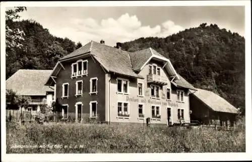 Ak Schlageten St. Blasien im Schwarzwald, Pension, Gasthaus zum Hirschen