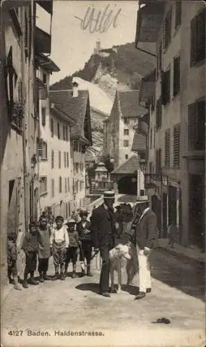 Ak Baden Kanton Aargau Schweiz, Haldenstraße