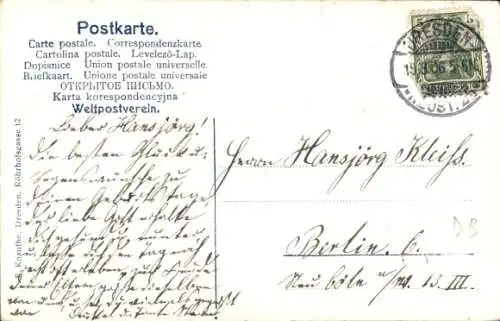 Ak Dresden, Denkmalsenthüllung am 23. April 1906, König Albert von Sachsen, Reiterdenkmal