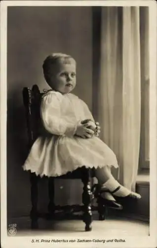 Ak Prinz Hubertus von Sachsen-Coburg und Gotha, Kinderportrait